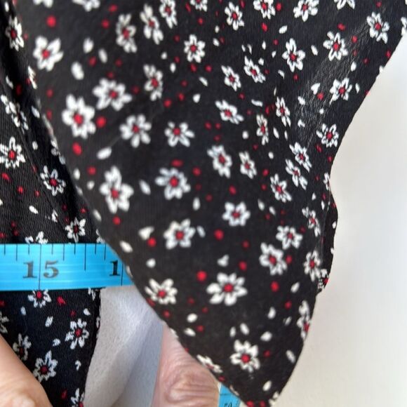 Bleuh Ciel Floral Black Maxi Elastic Waist Dress - Picture 6 of 8